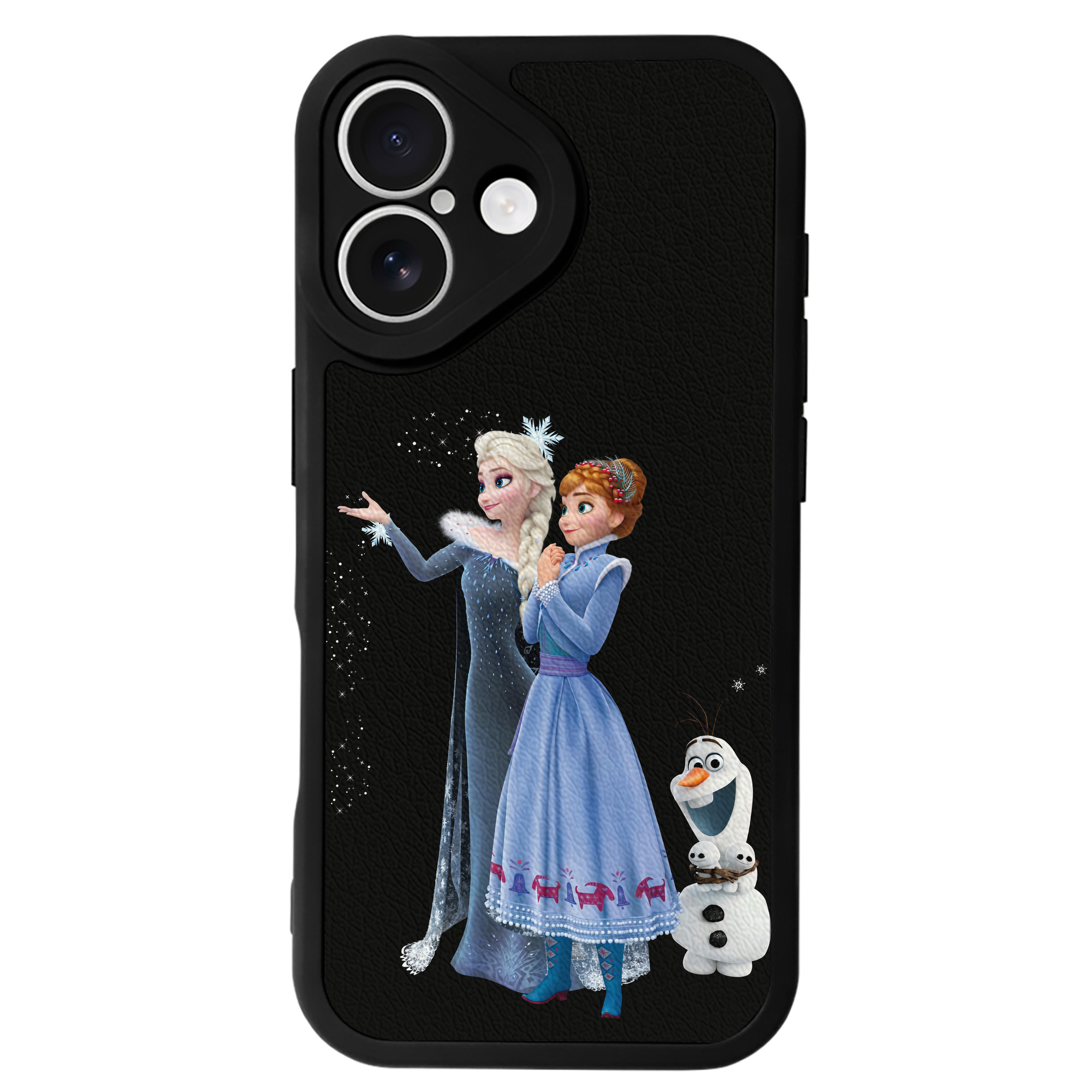 （画像用） アナと雪の女王 アンナ エルサ Frozen Anna Elsa 【iPhone 16シリーズ対応】シリコンスマホケース（レザー調） 材質：シリコン